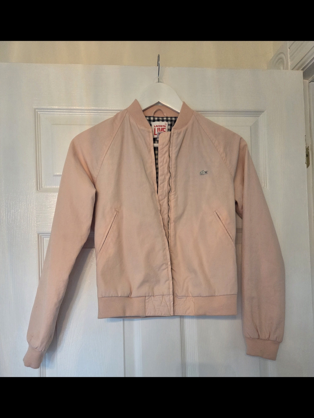 Lacoste Light Blush Pink Bomber Jacket